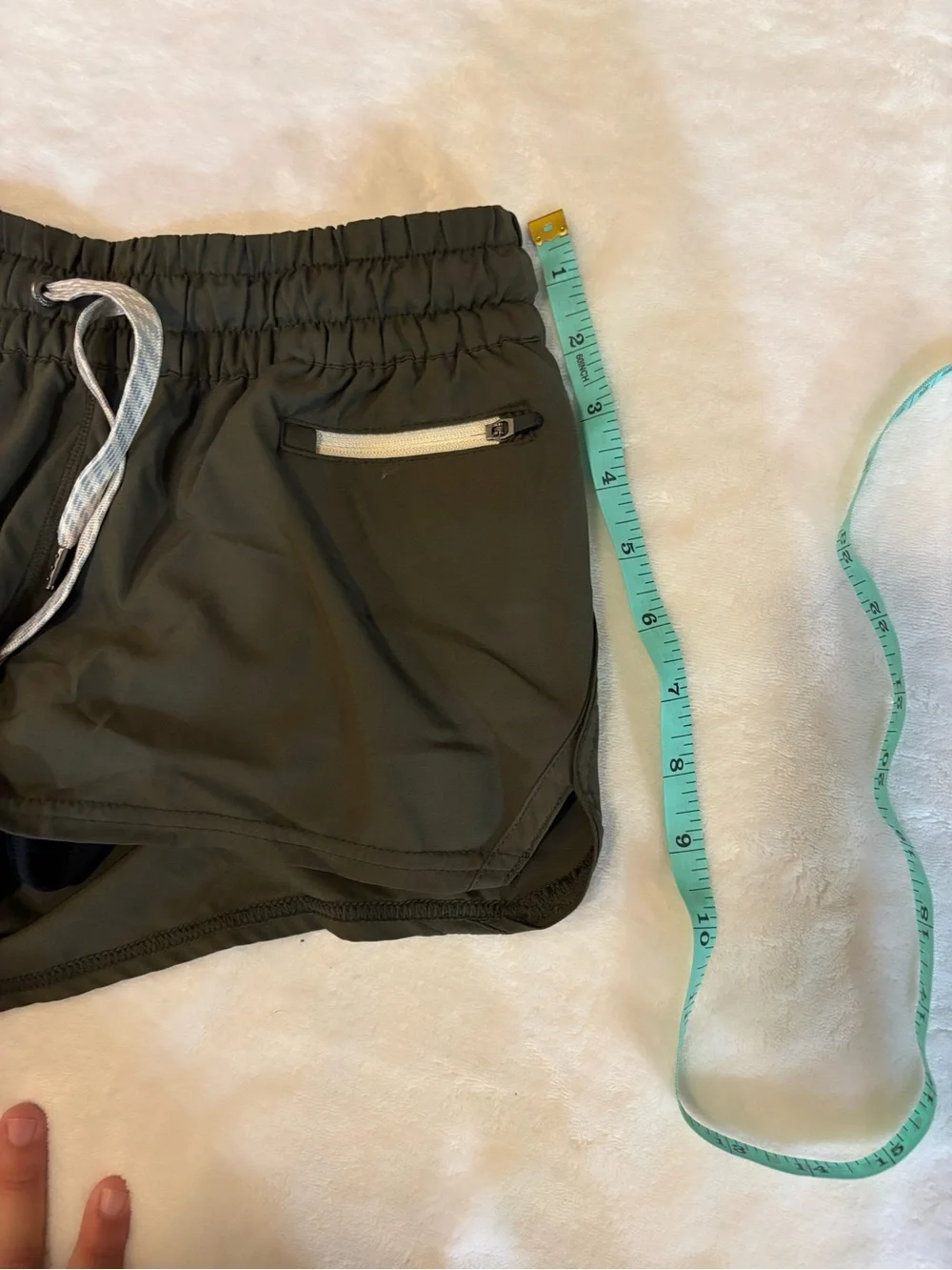 Vuori Olive Green Athletic Drawstring Shorts